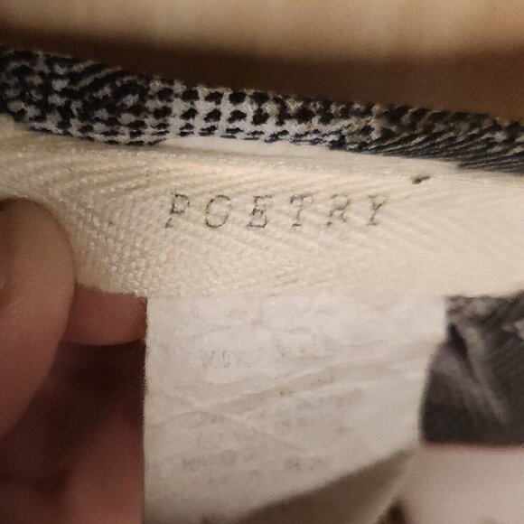 Poetry Clothing Orange Cream Floral Silky Short Sleeve Blouse Small - Picture 4 of 5